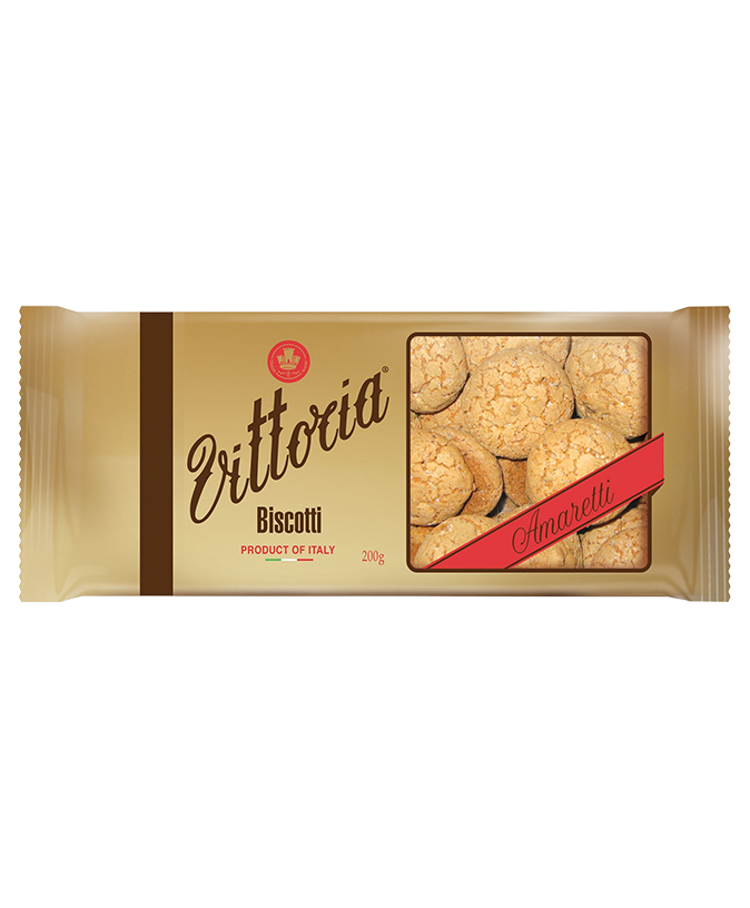 Vittoria Amaretti biscotti in 200g packaging, front view