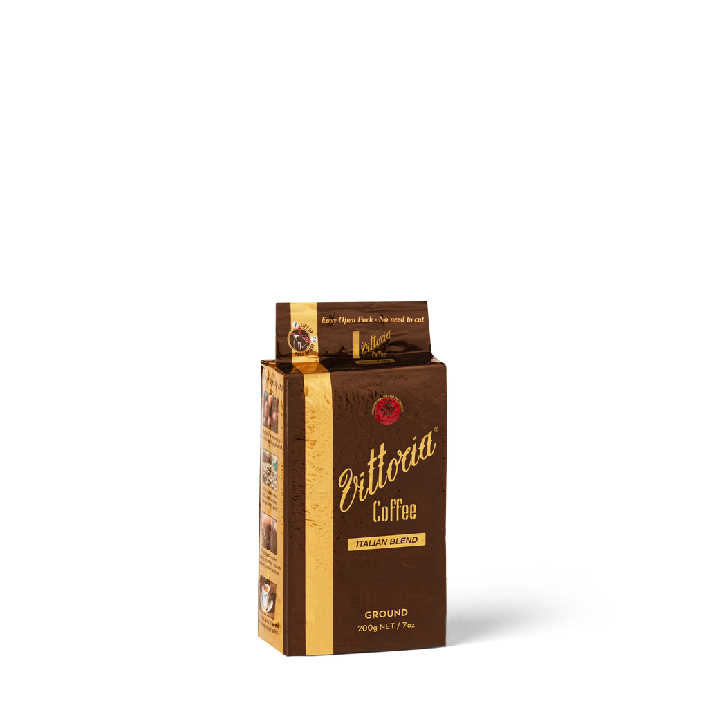 Medium roast Italian Ground coffee in 200g packaging